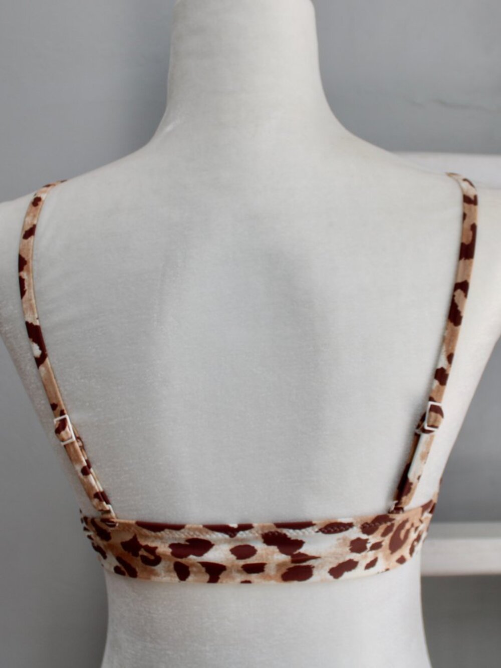 Aerie Leopard Crossover Bikini Bottom & Bikini Top Beach Dune Brown Size Small - Picture 3 of 12
